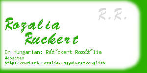 rozalia ruckert business card